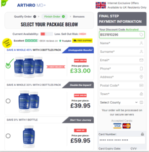 Arthro MD Joint Support UK Pricing