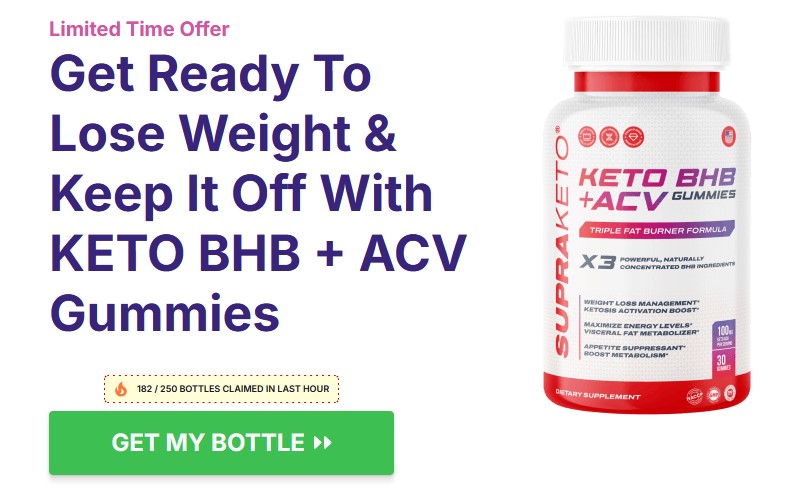 Supra Keto BHB + ACV Gummies